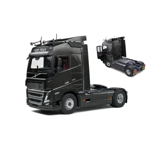 VOLVO FH GLOBETROTTER XL 2021 METALLIC BLACK 1:24 Solido Camion Die Cast
