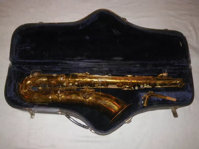 1930 PRE-12M VINTAGE CONN TRANSITIONAL BARITONE SAXOPHONE - BARI for RESTORATION