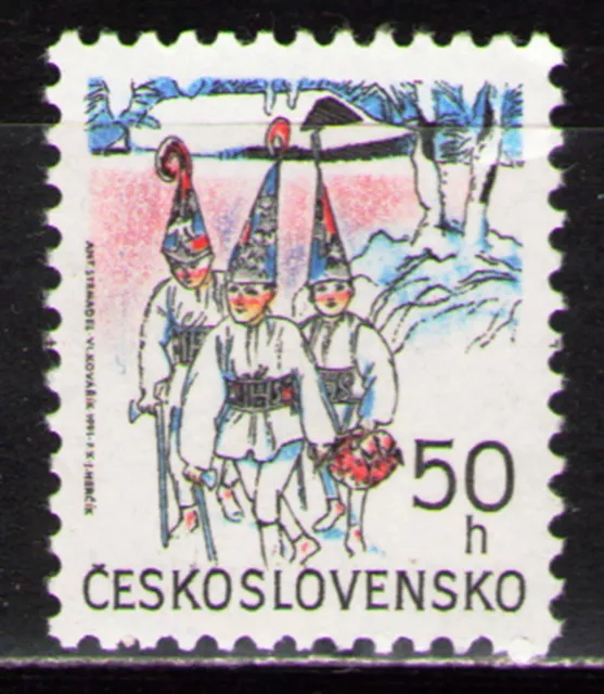 Czechoslovakia 1991 Sc2848  Mi3107  1v  mnh  Christmas