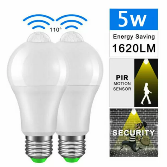 E27 LED Glühbirne Lampe mit Bewegungssensor Bewegungsmelder PIR Sensor Birne DE