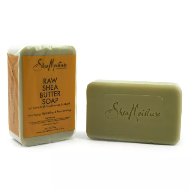 (5,21€/100g) Shea Moisture Raw Shea Butter Soap Bar 8oz 230g
