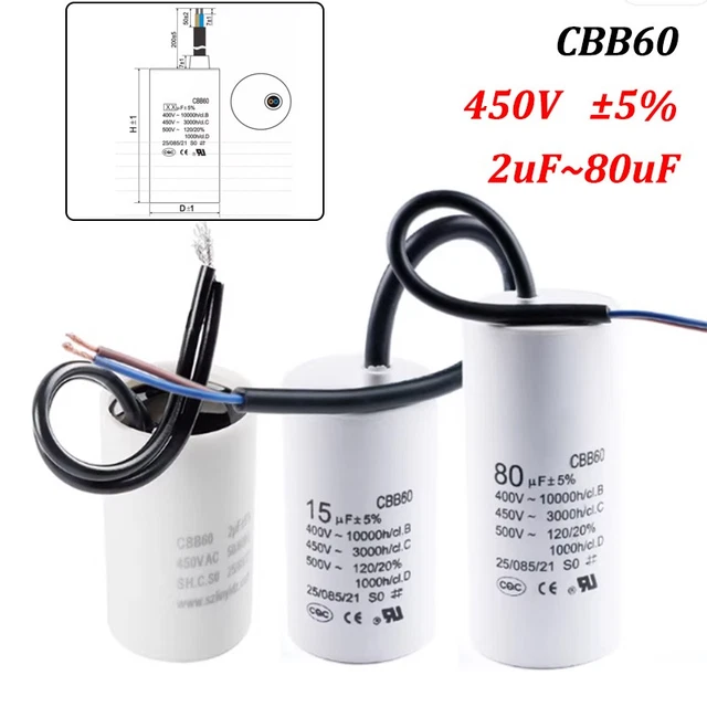 Cbb60 30UF 450V Condensatore Di Funzionamento Motore In Vendita Dalla - Foto 5
