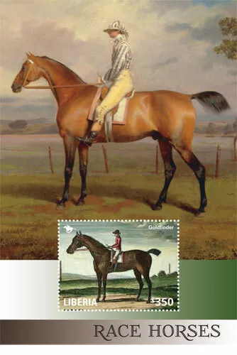 Liberia - 2014 - RACE HORSE - GOLDFINDER - Souvenir Sheet - Stamp - MNH