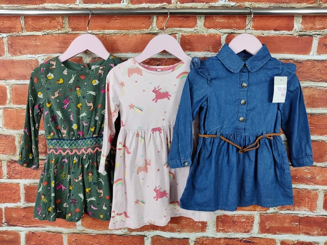 Baby Girl Bundle Age 12-18 Months Next Bluezoo Long Sleeve Dress Denim Set 86Cm