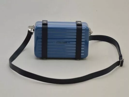 RIMOWA Polycarponate Personalized 2WAY Clutch Bag/Shoulder Blue Silver Hardware