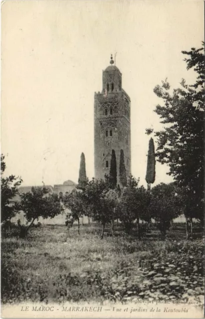 CPA AK MARRAKECH View and Gardens of the Koutoubia (10632)