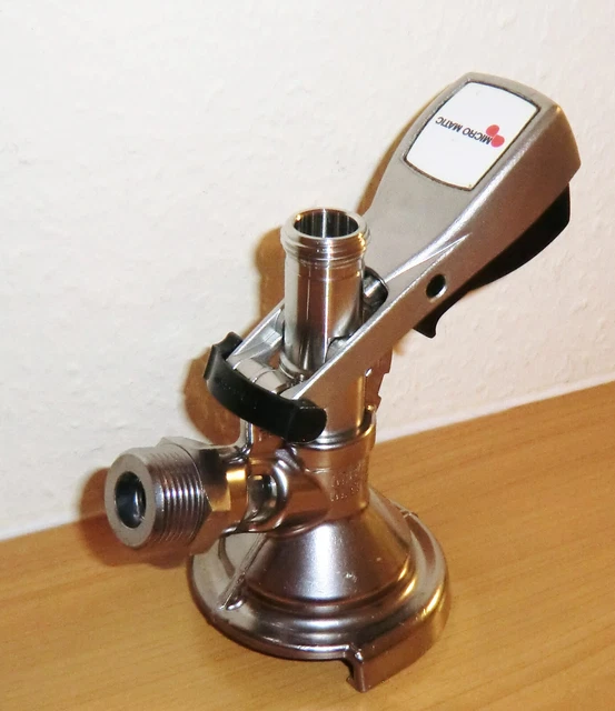 KEG-Zapfkopf / Fa. MicroMatic / für alle Bierfässer mit Flachsystem