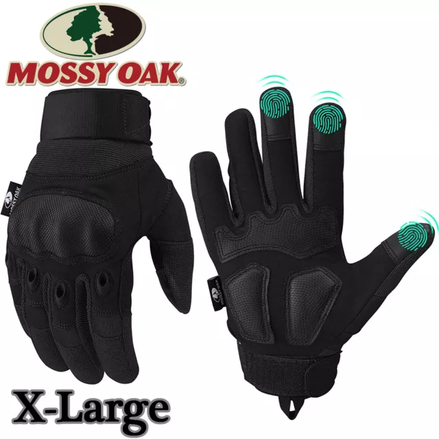 Mossy Oak Tactical Gloves Touchscreen Military Airsoft Gloves w/Hard Knuckle XL