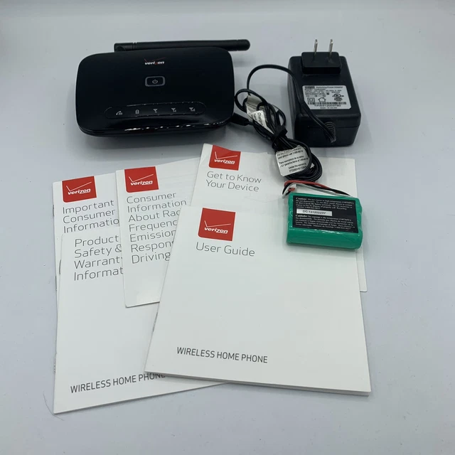 Huawei F256VW Verizon Fixed Wireless Terminal AC Cable, Battery. Power Tested.