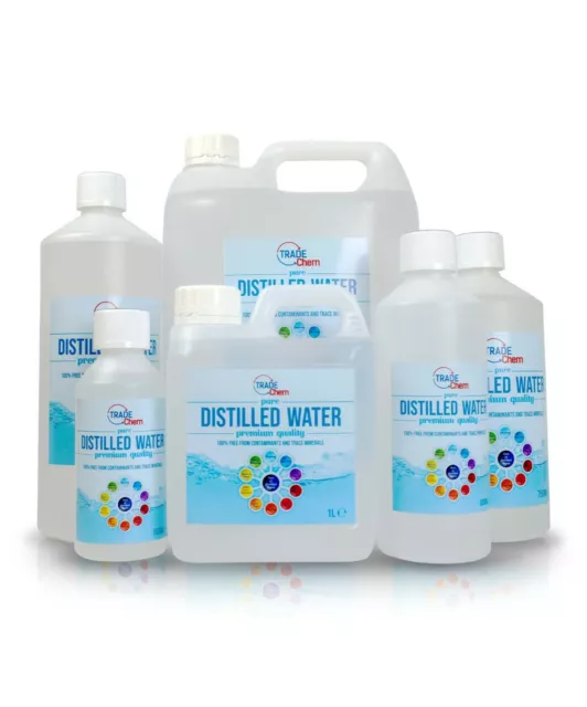 Distilled Water Pure Steam Distilled Free Delivery 250ml to 25 Litre (BLUE)