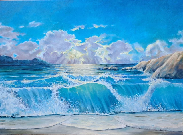 Marina di Giuseppe Aldi olio su tela 50x70
