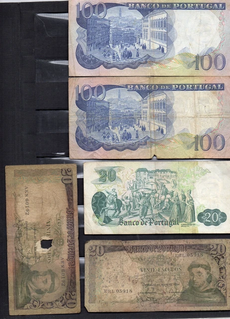 LOT DE 9 billets de banque ancien francs Français Belge Reichsmark