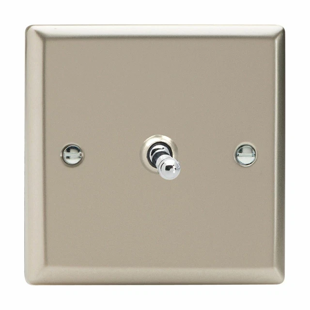 Varilight XNT7 Classic Satin Chrome 1 Gang 10A Intermediate Toggle Light Switch