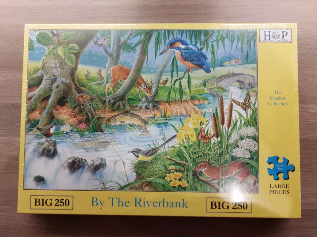 House Of Puzzles Big 250 Piece Jigsaw Puzzle, By The Riverbank, New & Sealed