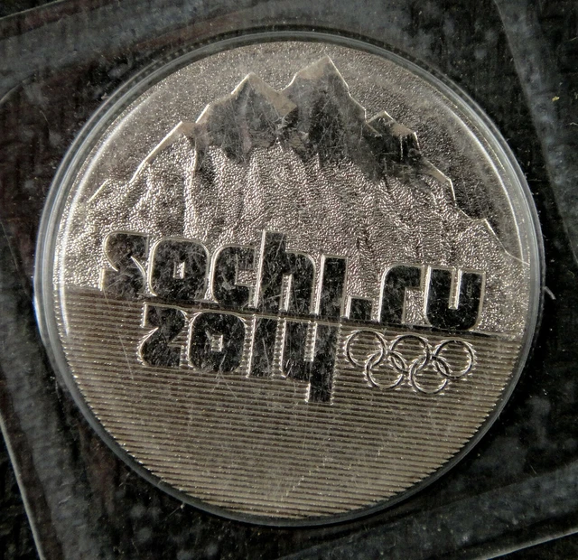 Russia Coin 25 Rubles Olympic Games Sochi 2014 Unc