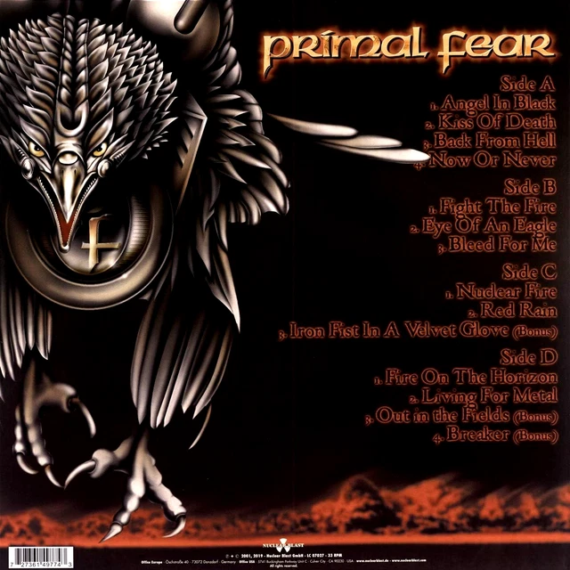 Primal Fear - Nuclear Fire [Marbled Vinyl Lp] 10 - New & Sealed 2