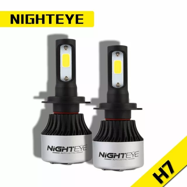 KIT FARI CONVERSIONE LED NIGHTEYE AUTO 72W 9000 LM H7 6500K lampadine allo xeno bianco 2