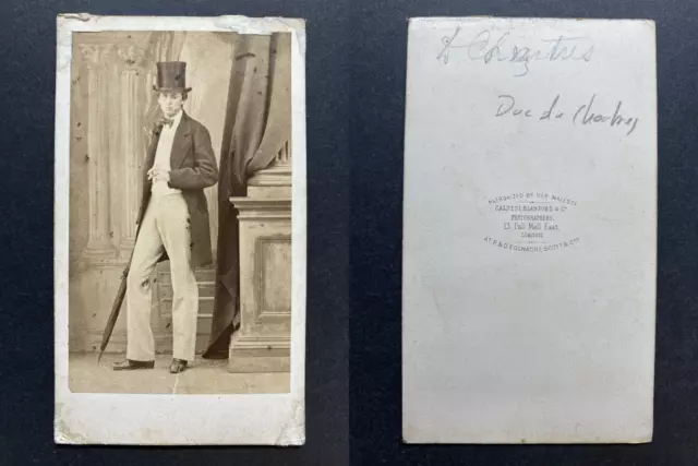 Caldesi, London, Duc de Chartres Vintage cdv albumen print.