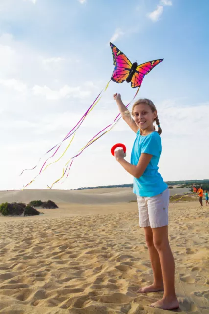 HQ Butterfly Ruby R Single Line Kite 52 x 34cm Inc 3M Tails Ready 2 Fly 2