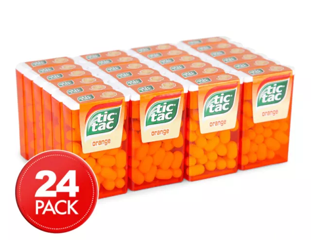 Tic Tac Orange Flavour  [ Pack of 24 ] Flavour - Orange  FREE SHIPPING