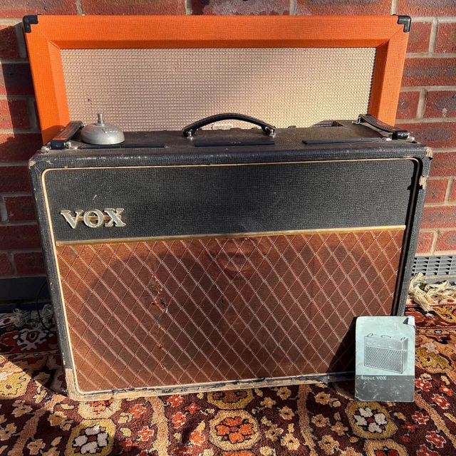 Vintage 1964 Vox AC30 Top Boost 2×12 Guitar Valve Amplifier Combo 1960s & Pedal