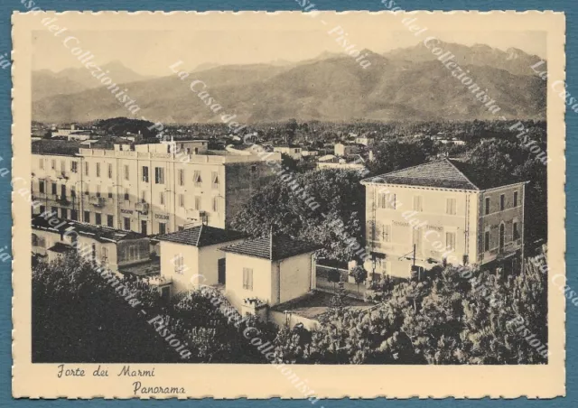 FORTE DEI MARMI, Lucca. Panorama. Cartolina d'epoca, circa 1935