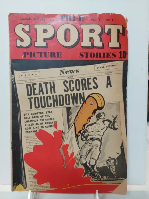 True Sport Picture Stories Vol. 3 #11       1947 Great Quality Comic Book  (F406