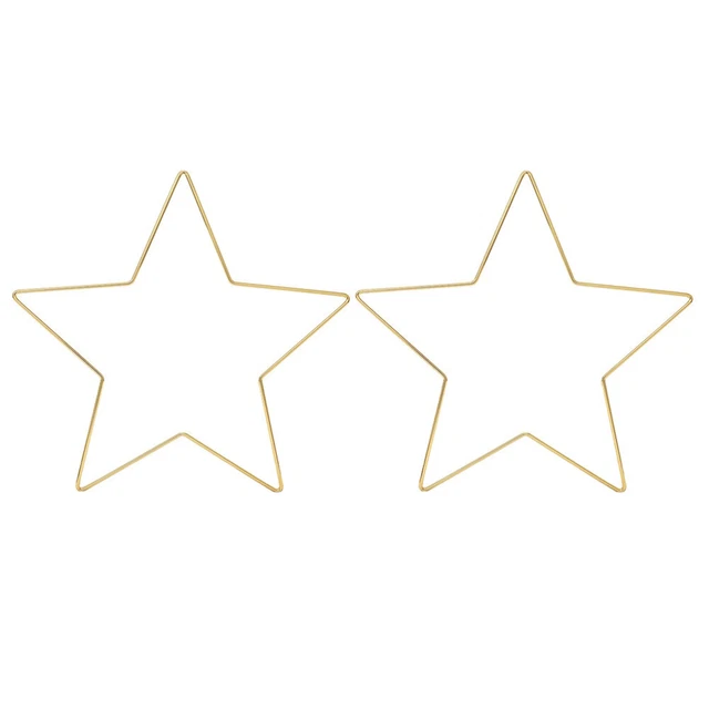 2 Pcs Pentagram Wire Nativity Wreath Dream Catcher Forms Celebrity