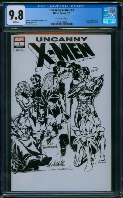 Uncanny X-Men #1 ⭐ CGC 9.8 ⭐ COCKRUM SKETCH COVER VARIANT Hidden Gem Marvel 2019