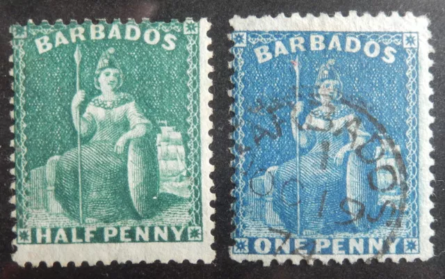 Barbados Scott # 44-45, Mixed Mint & Used