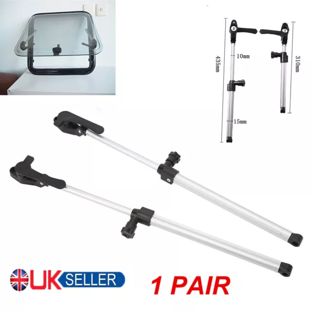 Polyplastic 310mm Auto Stay Screw Lever Lock Window Stays Pair Caravan Motorhome