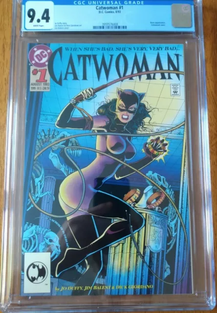 Catwoman #1 CGC 9.4 DC 1993 Comic Book White Pages Embossed Cover