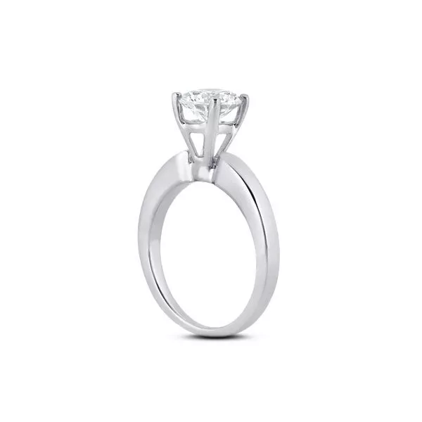 0.43ct H/SI1 Round Natural Certified Diamond 14kw Gold Solitaire Engagement Ring