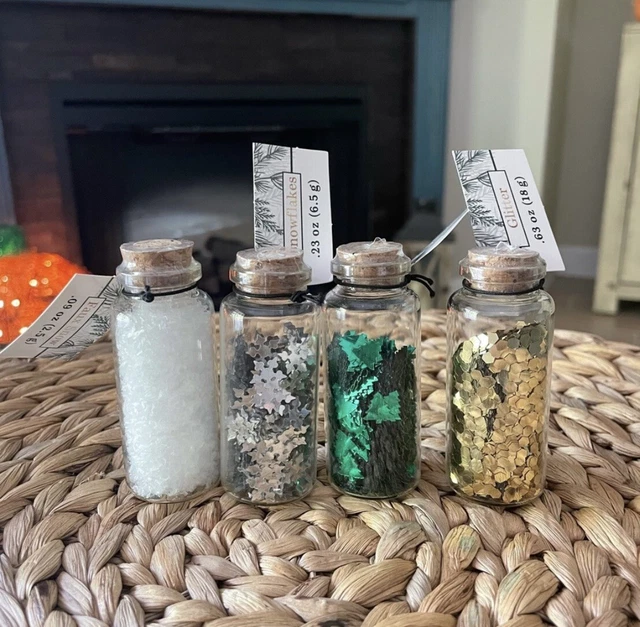 TARGET BULLSEYE PLAYGROUND Christmas Miniature Glass Potion Bottles Jar
