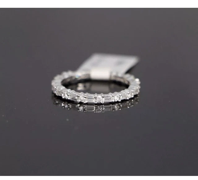 Bague Alliance Or Blanc 18k 750 - 3,78 Ct Diamants Et Kunzite - Taille 55 - Authentique Paris - Neuf Avec étiquettes