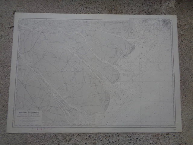 CARTE MARINE  Bouches du Mékong de l'embouchure du Bassac au cap Saint-Jacques