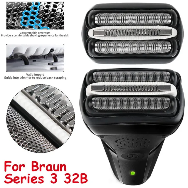 Foil Head Replacement For Braun Series 3 32B 3090cc 3040s Electric Shaver