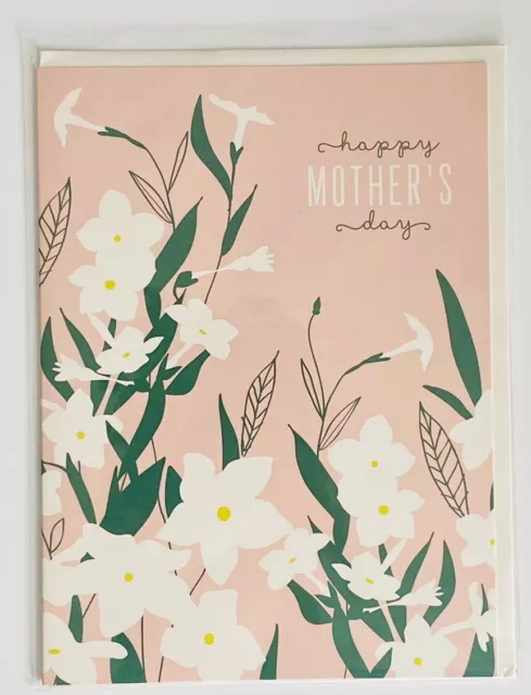 White Honeysuckle Floral, Happy Mother's Day Greetings Card New & Envelope