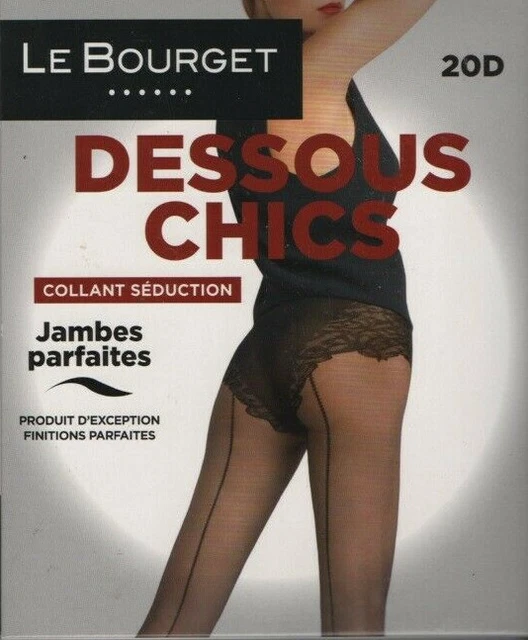 Le Bourget - Dessous Chics - Collant Seduction - Couture - 20 Den - Noir - T. 4