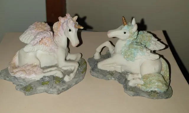 Glitter Winged Unicorn Figurines