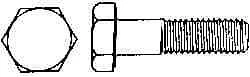 Value Collection M24x3.00mm Metric Coarse, 100mm Length Under Head Hex Head C...
