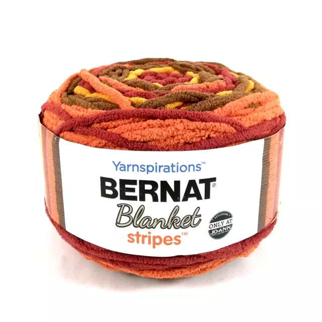 Bernat Blanket Stripes Yarn - Red Alert