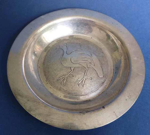 Silver Dish with Bird Motif