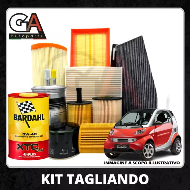 Kit Tagliando Smart 451 Benzina Coupè 1.0 Cabrio 999 Brabus Turbo 4 Olio Bardhal