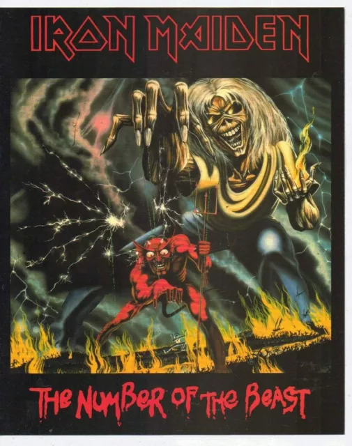 IRON MAIDEN REFLEX LARGE POSTCARD 10" x 8" NUMBER OF THE BEAST 1982