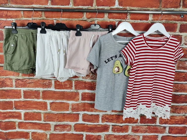 Girls Bundle Age 8-9 Years Gap Next H&M Summer Shorts Top T-Shirt Avacoado 134Cm