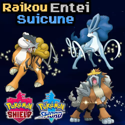 SUICUNE + RAIKOU + ENTEI ✨Ultra Shiny 6IV✨ Pokemon SWORD and SHIELD  Legendaries