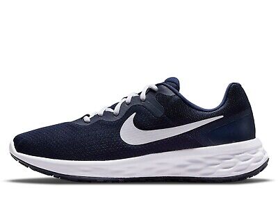 Scarpe da Uomo Nike Revolution 6 NN Sneakers Sportive Running Blu Navy Bianco