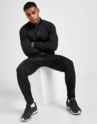 Men's Nike Tuta Bottoms Zip Top Pantaloni Giacca Nera Dri Fit Academy S M L XL