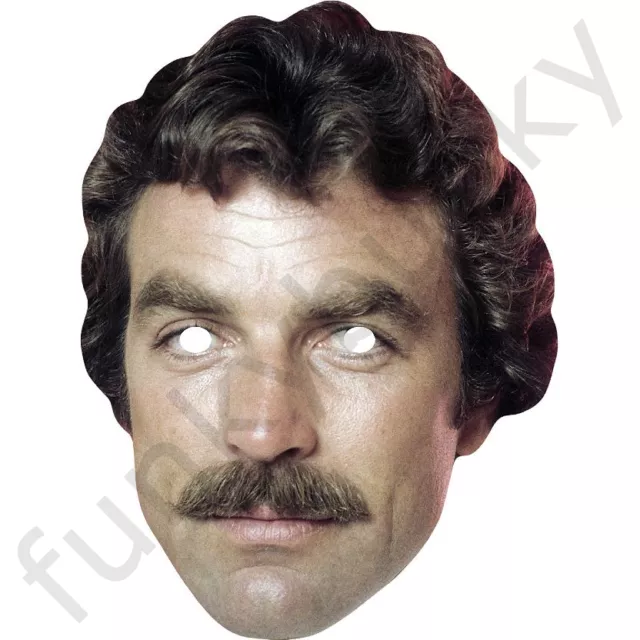 Tom Selleck Promi-Karte Gesichtsmaske - gebrauchsfertig - Kostüm